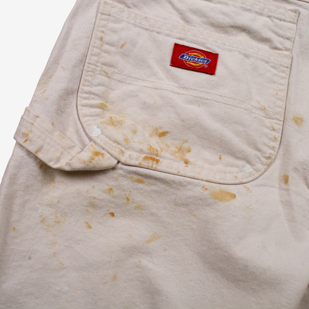Dickies Carpenter Painter Shorts 35 Cream Workwear Utility Canvas Cotton