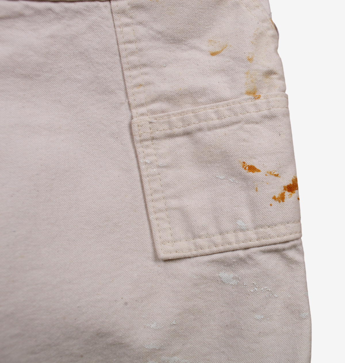 Dickies Carpenter Painter Shorts 35 Cream Workwear Utility Canvas Cotton