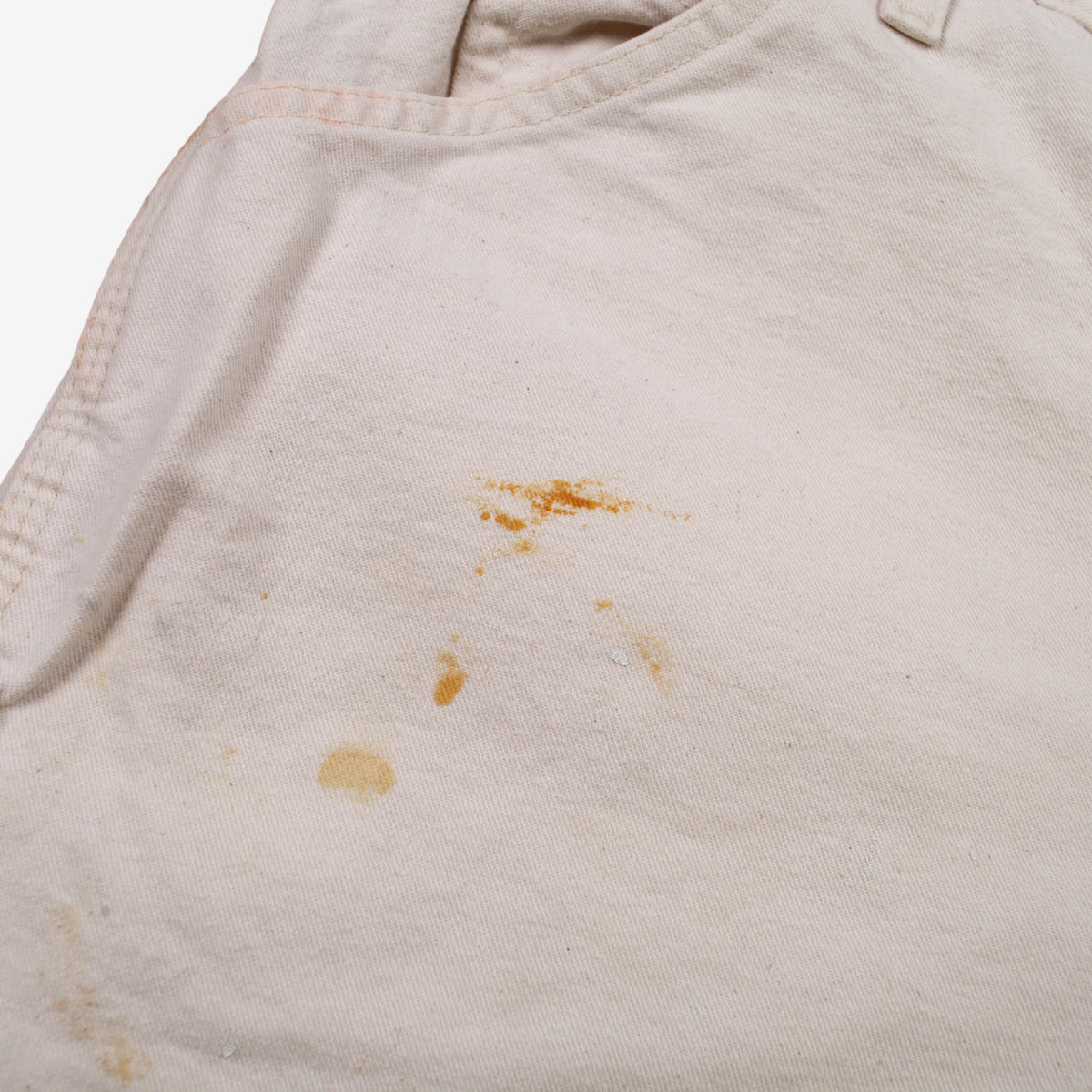 Dickies Carpenter Painter Shorts 35 Cream Workwear Utility Canvas Cotton