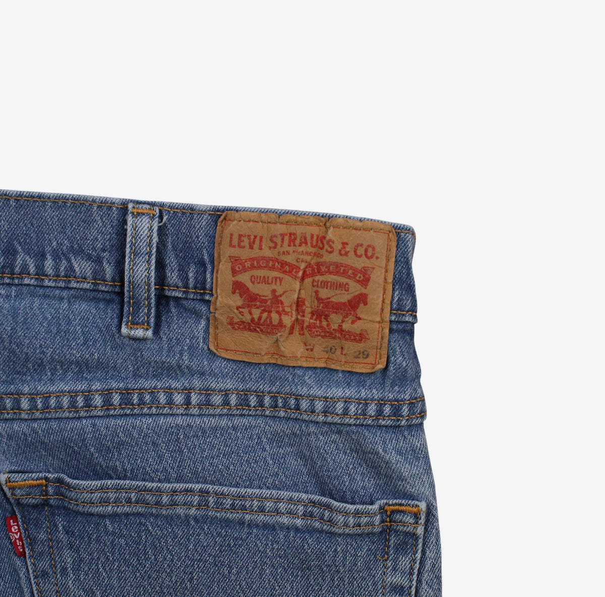 Levis 501 Jeans 40x29 Blue Regular Straight Faded Stonewash Red Tab Denim