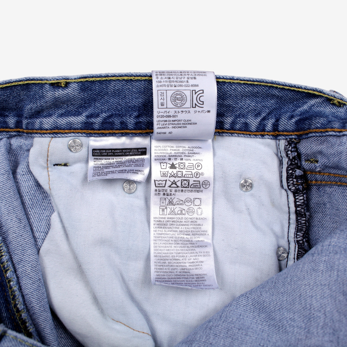 Levis 550 Jeans 38x32 Mens Blue Relaxed Taper Light Stonewash Red Tab Denim