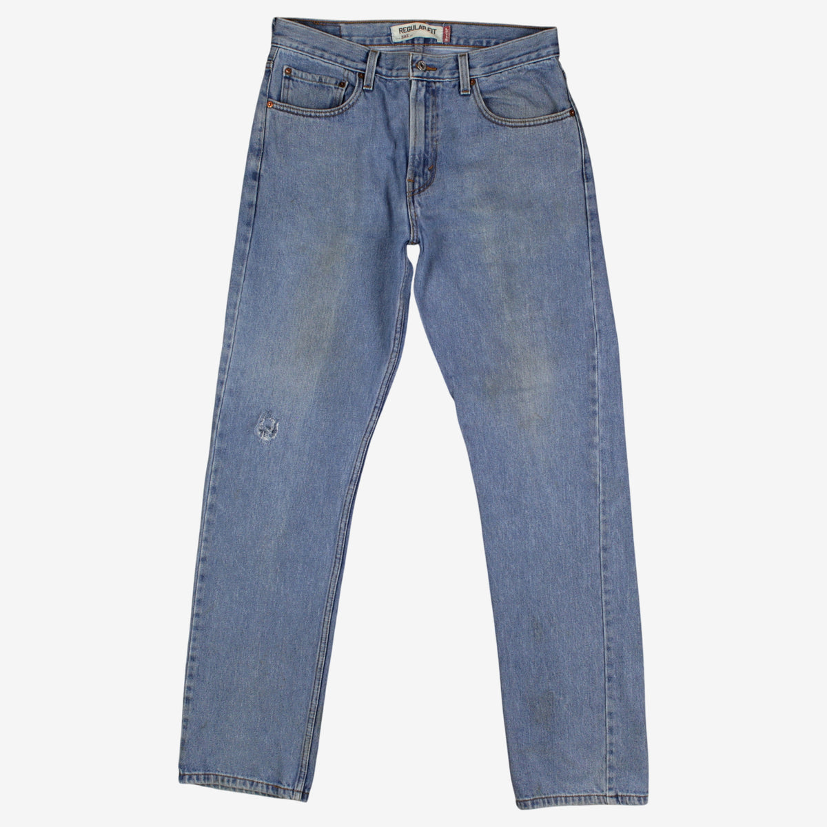 Levis 505 Jeans 32x34 Mens Blue Regular Straight Light Stonewash Denim