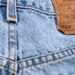 Vintage Levis 550 Denim Shorts Jorts 34 90s Blue Light Wash Mid Rise Relaxed Fit