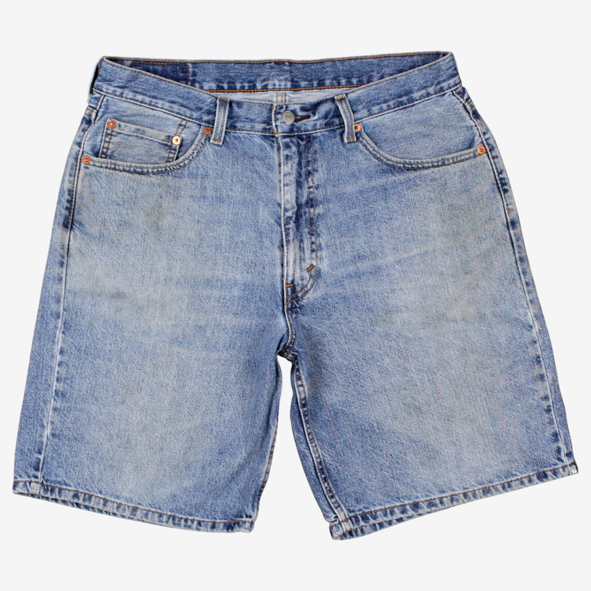 Levis 550 Denim Shorts Jorts 36 00s Blue Bermuda Mid Rise Summer