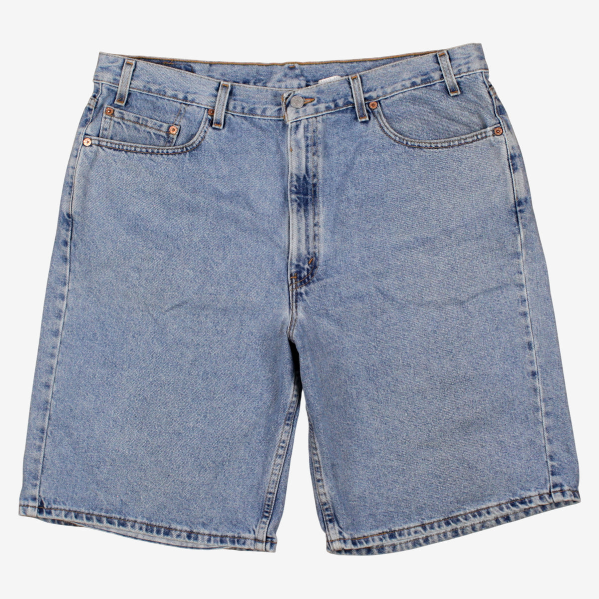 Levis 550 Denim Baggy Shorts Jorts 40 00s Blue Relaxed Light Wash Summer