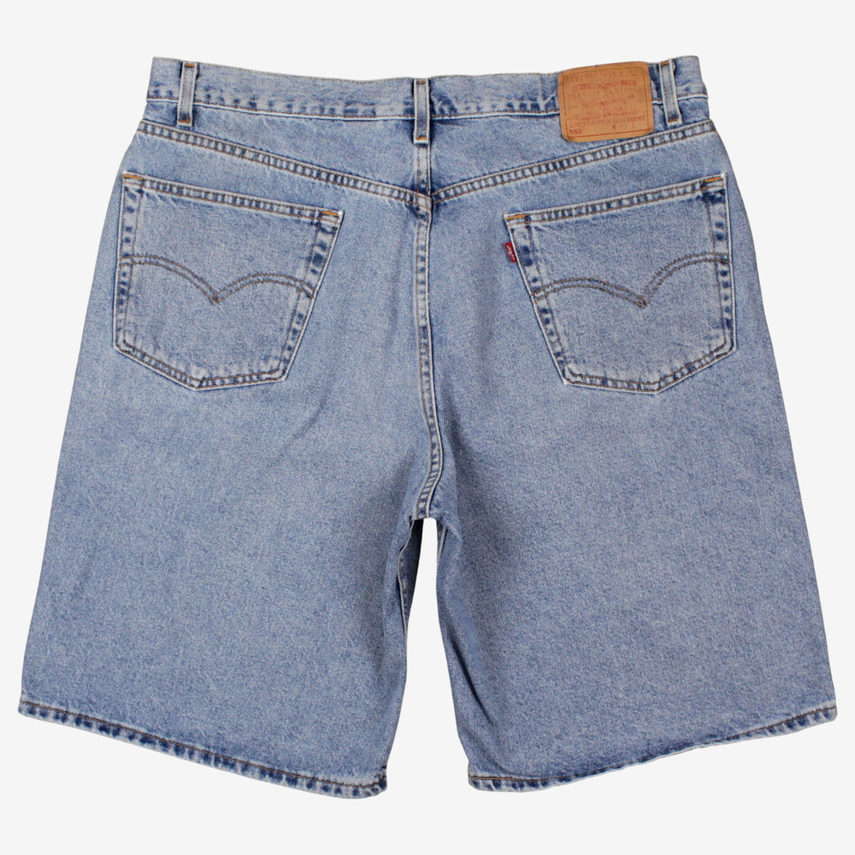 Levis 550 Denim Baggy Shorts Jorts 40 00s Blue Relaxed Light Wash Summer