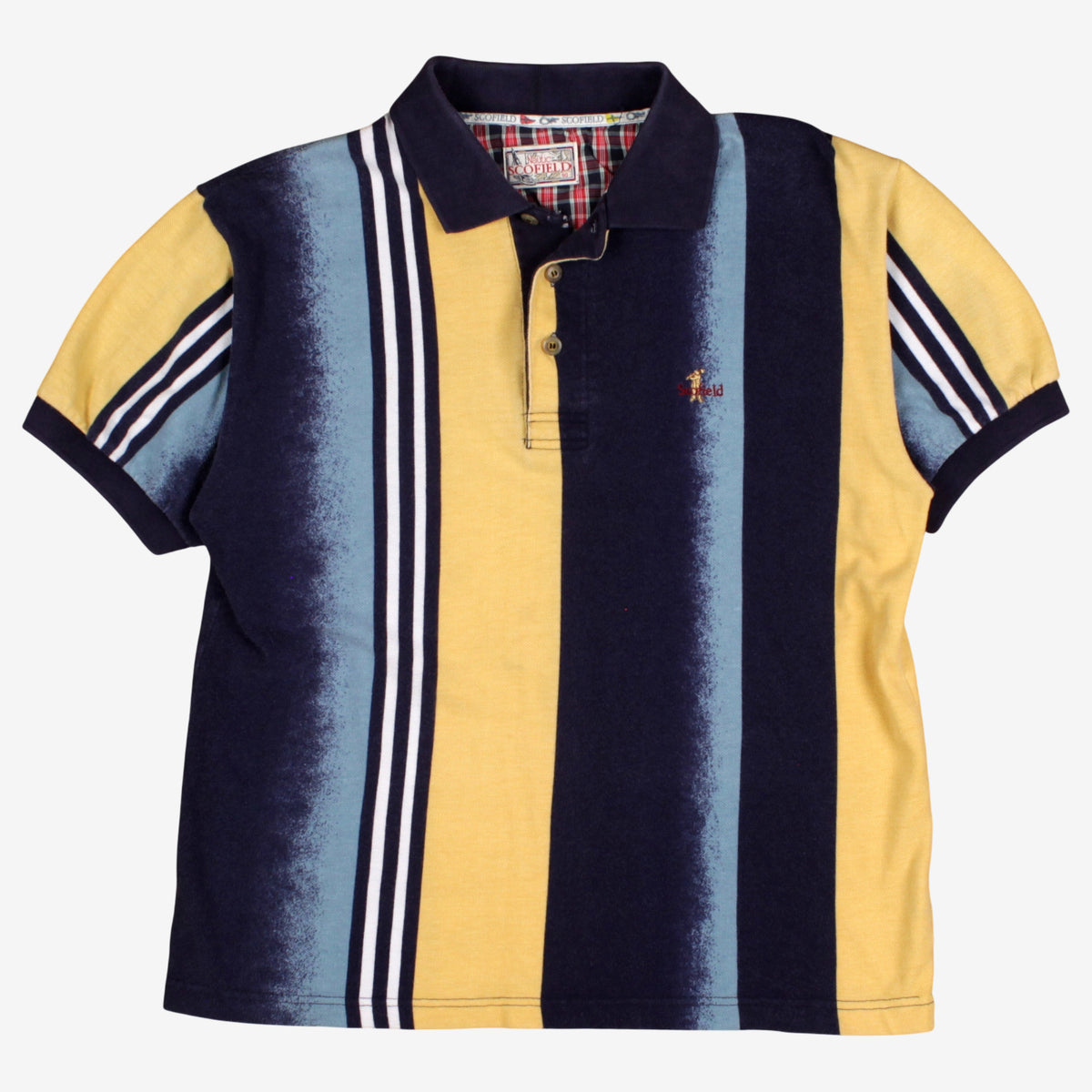 Vintage Nautic Scofield Polo Shirt M Mens 00s Blue Striped Preppy Sailing