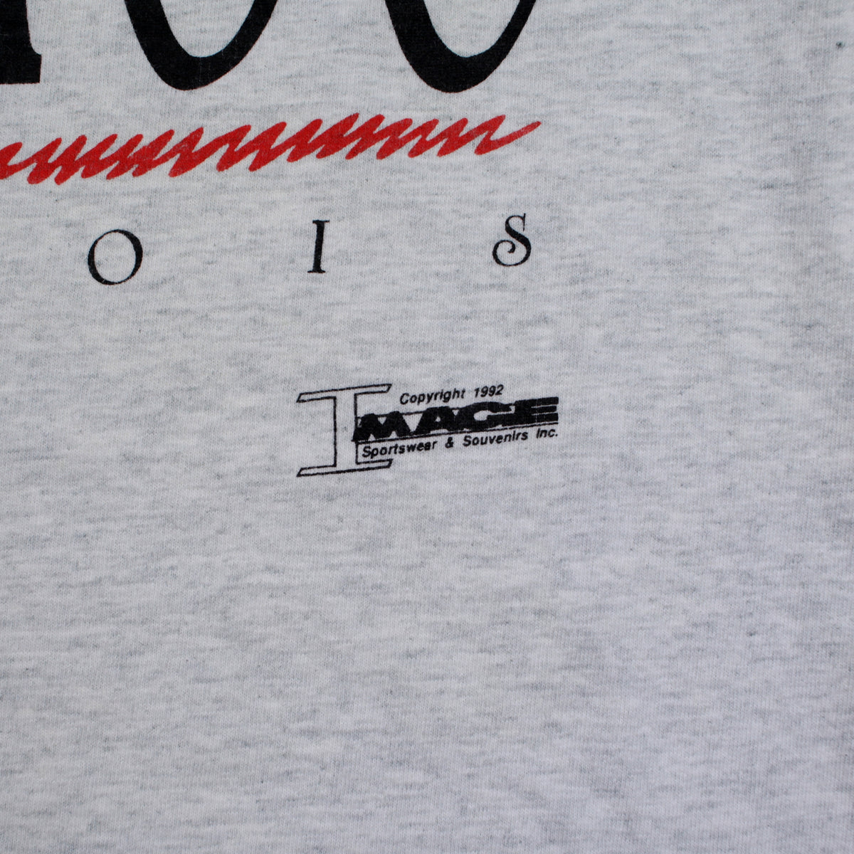 Vintage Fruit Of The Loom Chicago T-shirt M Mens 90s Grey Single Stitch