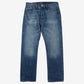 Levis 501 Jeans 34x32 Blue Regular Straight Faded Medium Stonewash Button Denim