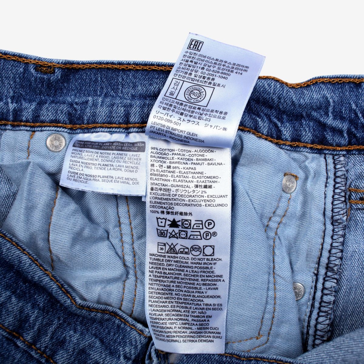 Levis 505 Jeans 38x34 Blue Regular Straight Faded Stonewash Mid Rise Denim