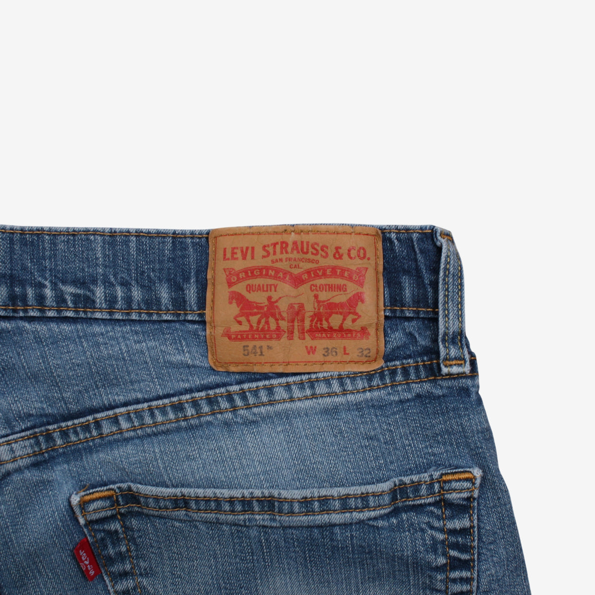 Levis 541 Jeans 36x32 Mens Blue Slim Taper Regular Stonewash Red Tab Denim