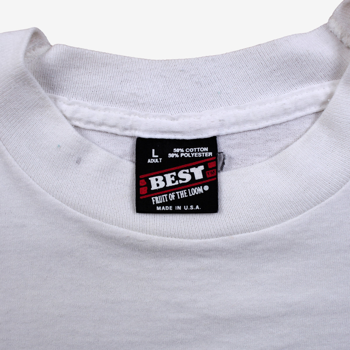 Vintage Fruit Of The Loom T-shirt L Mens 90s White Florida Graphic Single Stitch