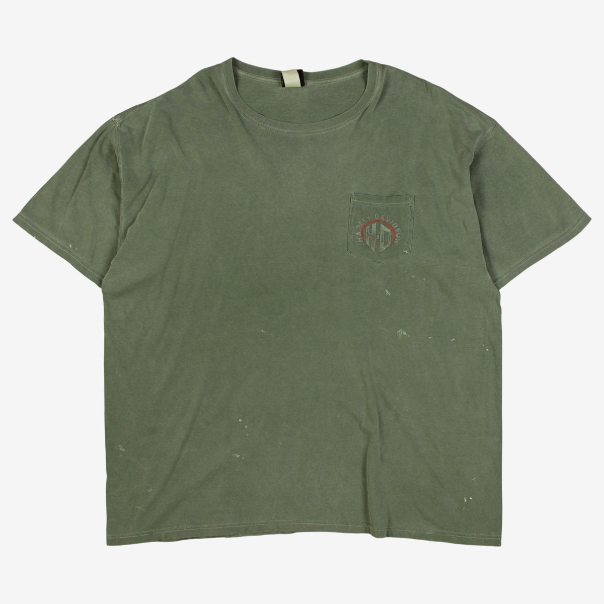 Vintage Harley Davidson T-shirt 3XL Mens 00s Green Honolulu Hawaii Pocket Biker