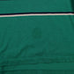 Vintage Szoom Polo Shirt XL Mens 90s Green Striped Colourblock Single Stitch