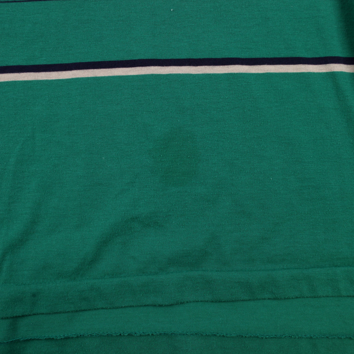 Vintage Szoom Polo Shirt XL Mens 90s Green Striped Colourblock Single Stitch