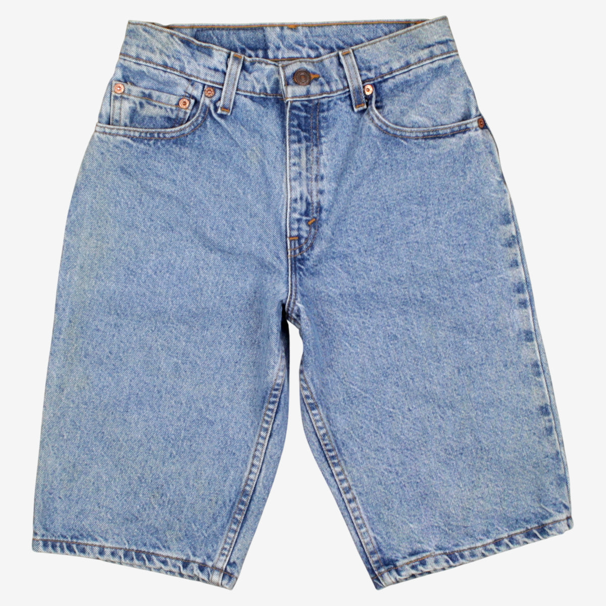 Vintage Levis 505 Denim Shorts Jorts 27 Womens 90s Blue USA Made Regular Western