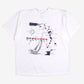Vintage Rosco Tees T-shirt L Mens White Nautical Map Graphic Barbados Surf
