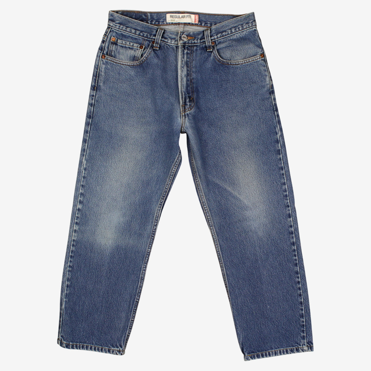 Levis 505 Jeans 31x26 Blue Regular Straight Stonewash Red Tab Denim
