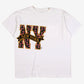 Vintage New York Single Stitch T-shirt XL Mens 90s White  Floral Graphic 50/50