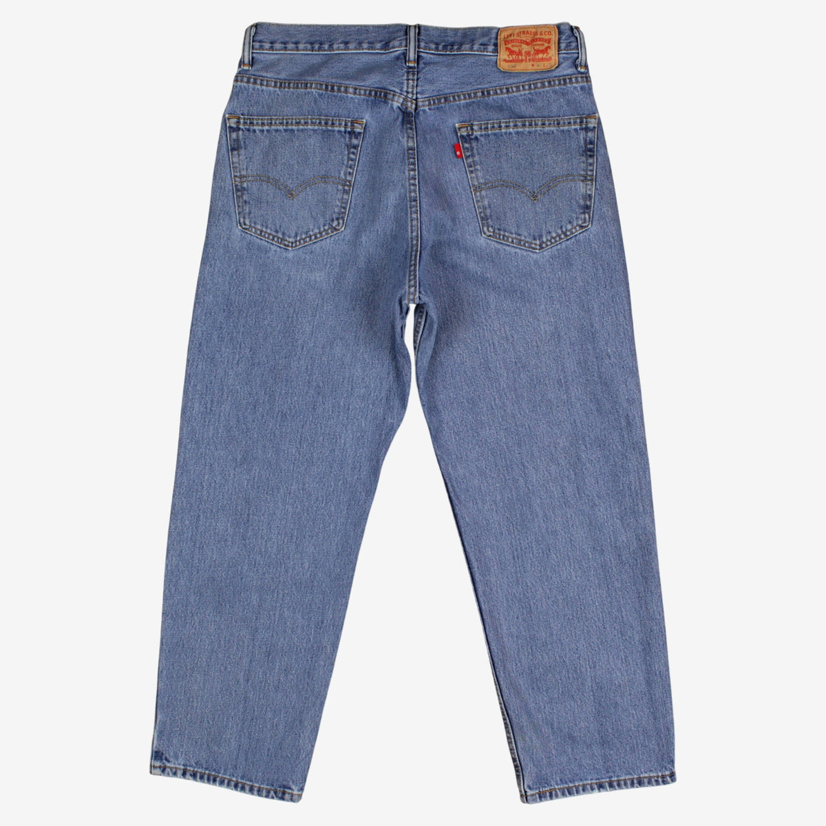Levis 550 Jeans 36x29 Blue Relaxed Taper Faded Mid Rise Red Tab Denim