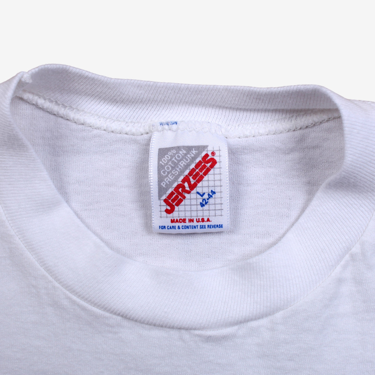 Vintage Jerzees Hawaii T-shirt M Mens 90s White Map USA Made Travel Island Beach