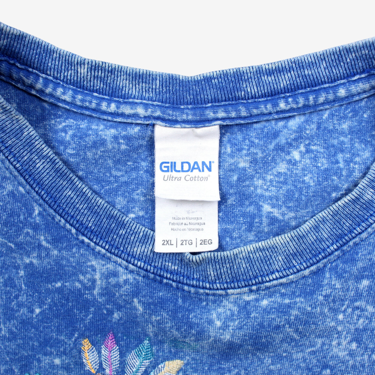 Vintage Gildan T-shirt 2XL Mens 00s Blue Arizona Desert Graphic Stone Wash
