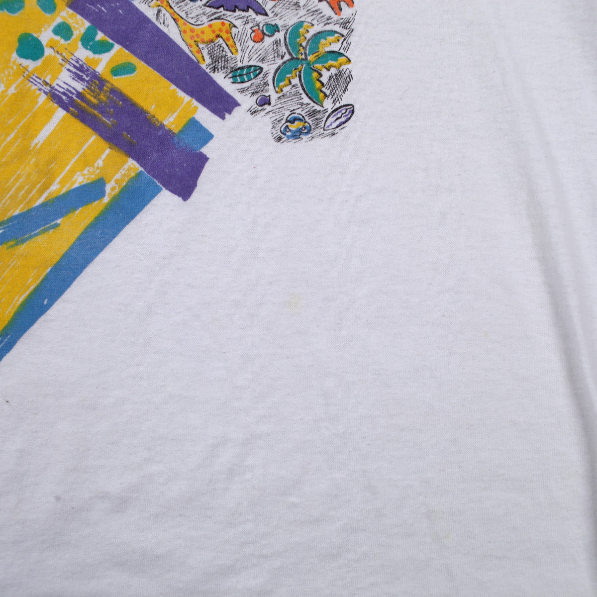 Vintage Screen Stars Best T-shirt L Mens 90s White Abstract Single Stitch