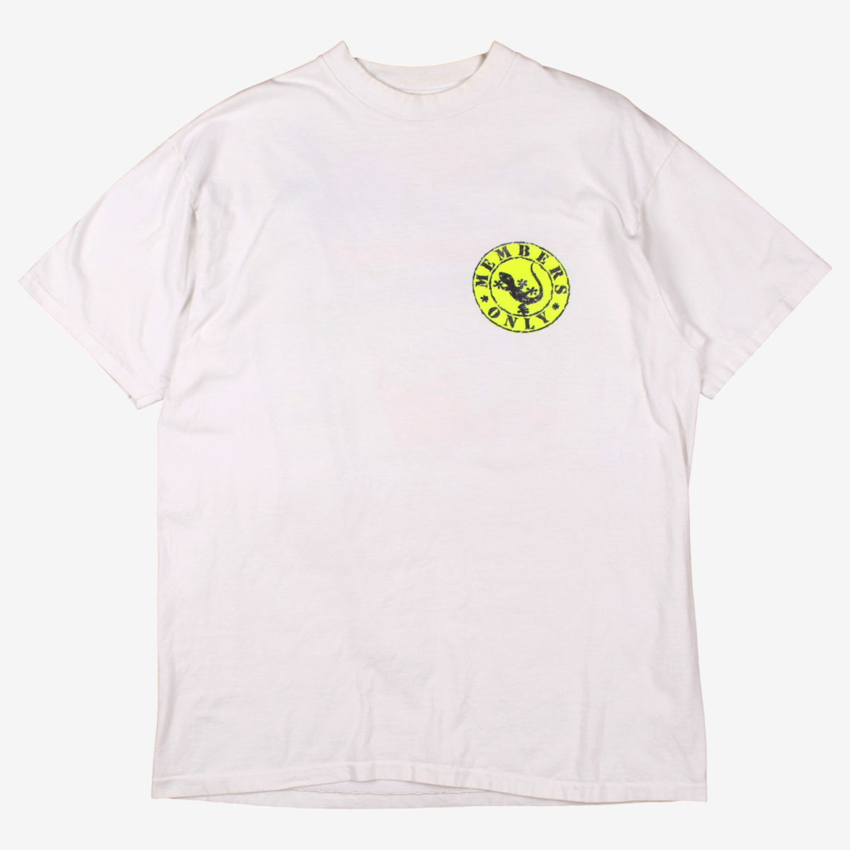 Vintage Hanes T-shirt L Mens 90s White Gecko Beach Boy Graphic USA Single Stitch