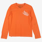 Gap Biker T-shirt L Mens Orange Motorcycle Graphic V-neck Long Sleeve