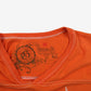Gap Biker T-shirt L Mens Orange Motorcycle Graphic V-neck Long Sleeve