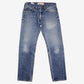 Levis 505 Jeans 31x32 Mens Blue Regular Straight Faded Zip Fly Denim