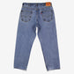 Levis 550 Jeans 38x30 Blue Relaxed Taper Faded Medium Stonewash Zip Denim