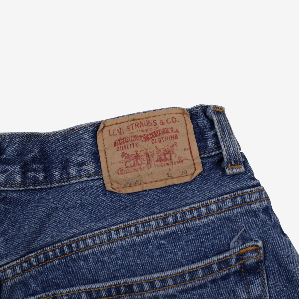 Levis 550 Jeans 28x30 Blue Relaxed Taper Faded Mid Rise Zip Red Tab Denim