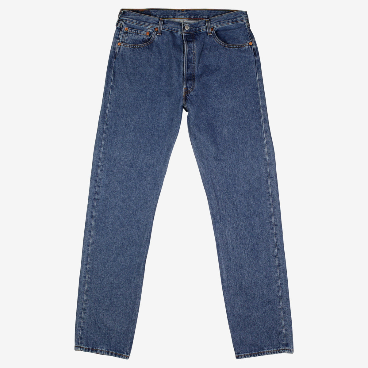 Levis 501 Jeans 35x36 Blue Regular Straight Faded Stonewash Made Denim