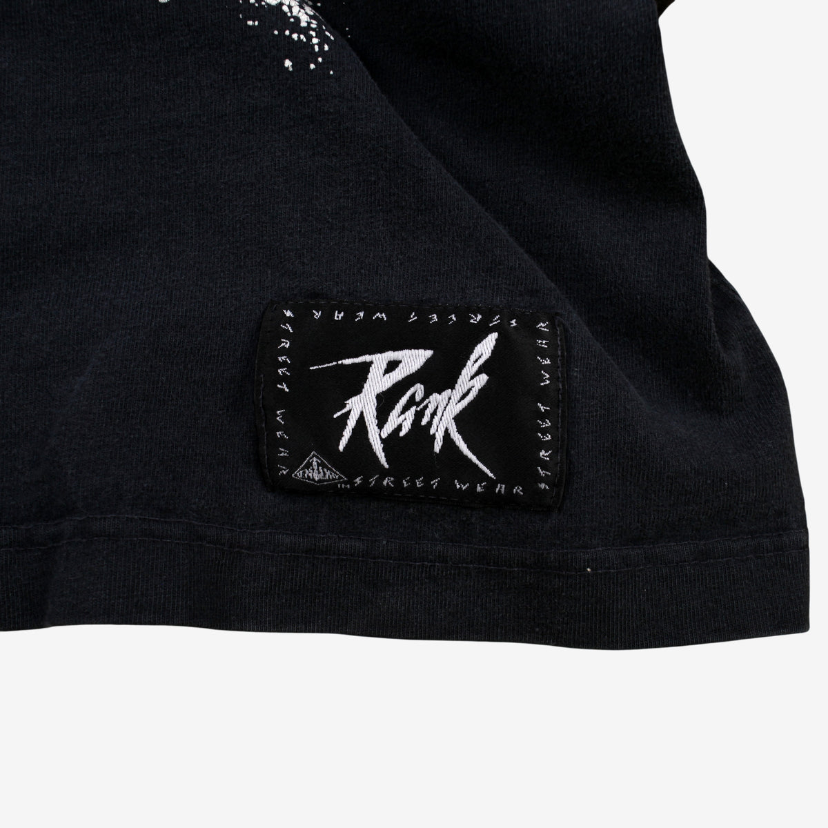Vintage Rank T-shirt XL Mens 90s Black Distressed Grunge Streetwear Y2k