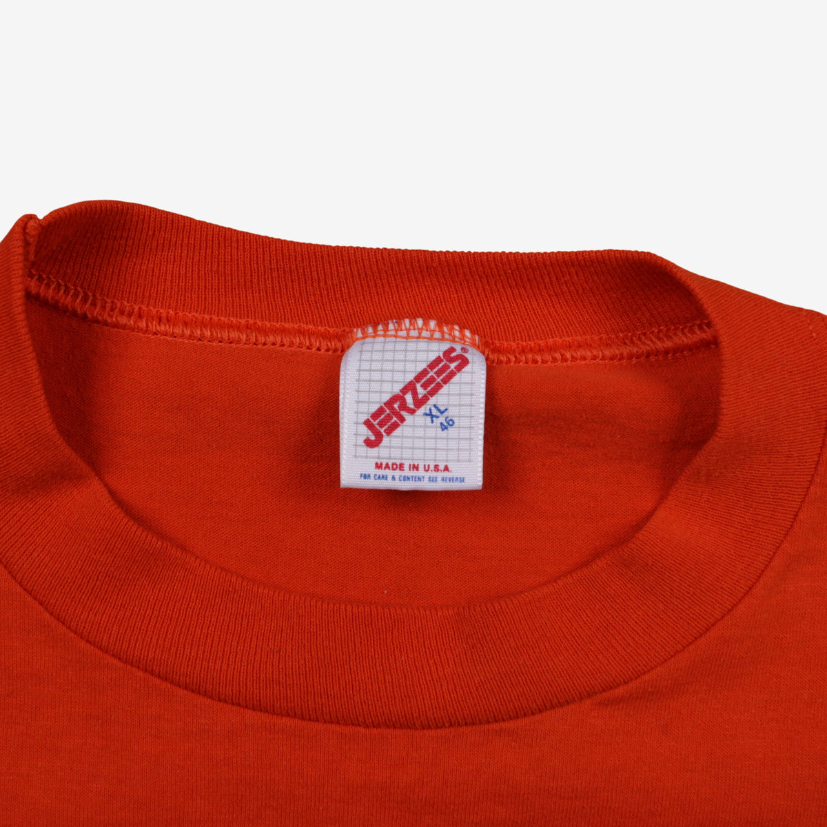 Vintage Jerzees T-shirt L Mens 90s Orange Wisconsin Graphic USA Made
