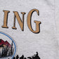 Vintage Signal Sports Ringer T-shirt M Mens 90s White Wyoming Wild West Graphic