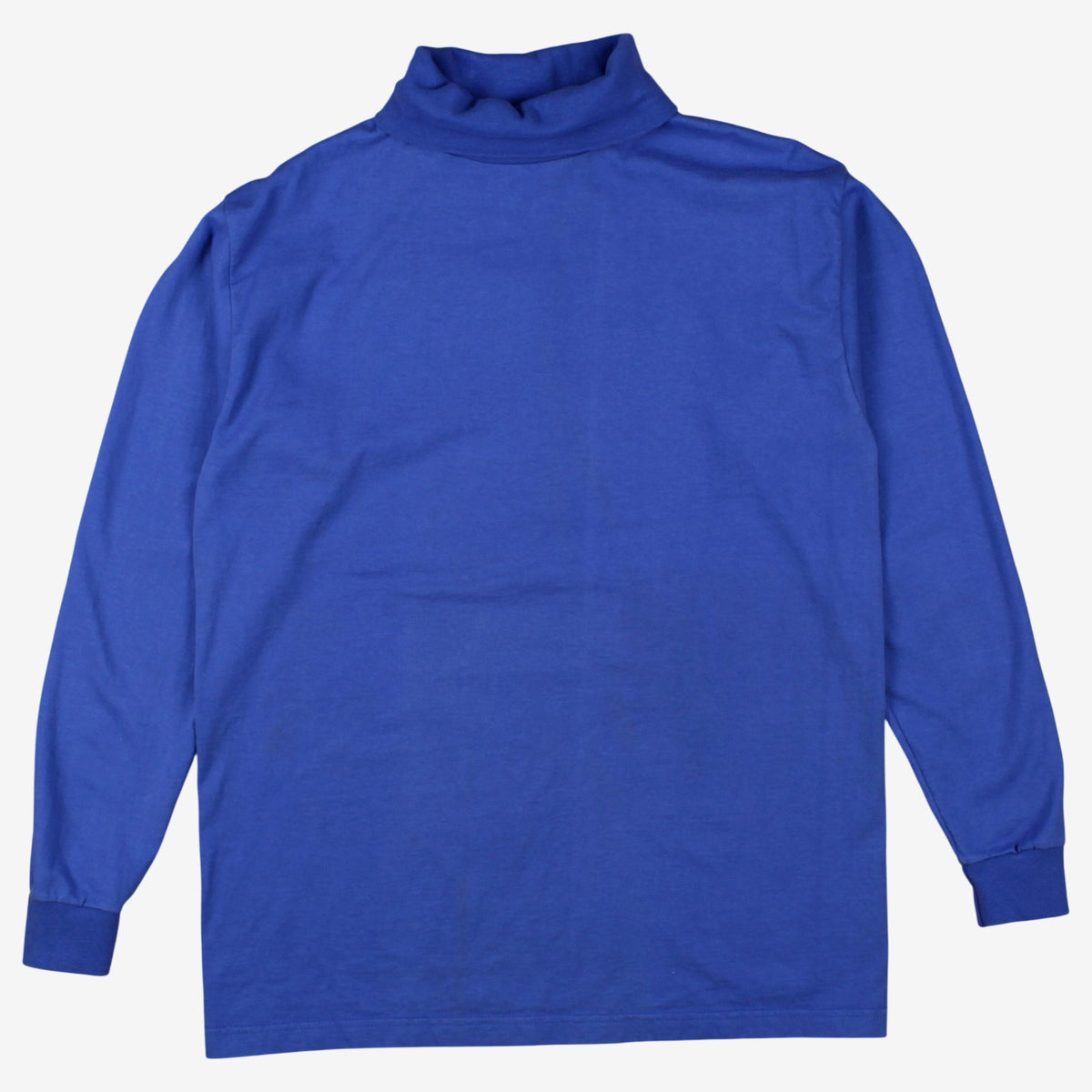 Vintage Medalist T-shirt M Mens 90s Turtleneck Blue Long Sleeve USA Made