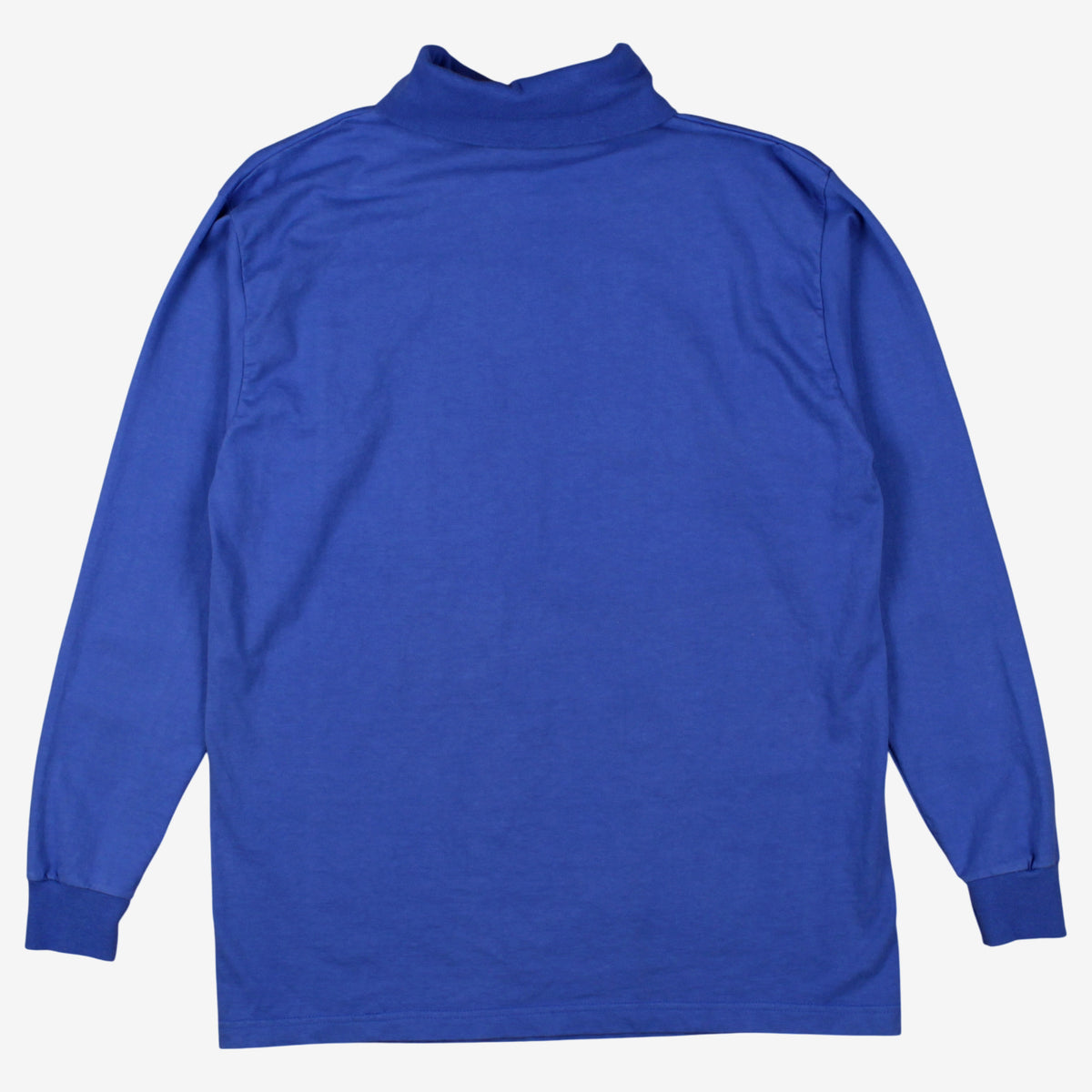 Vintage Medalist T-shirt M Mens 90s Turtleneck Blue Long Sleeve USA Made