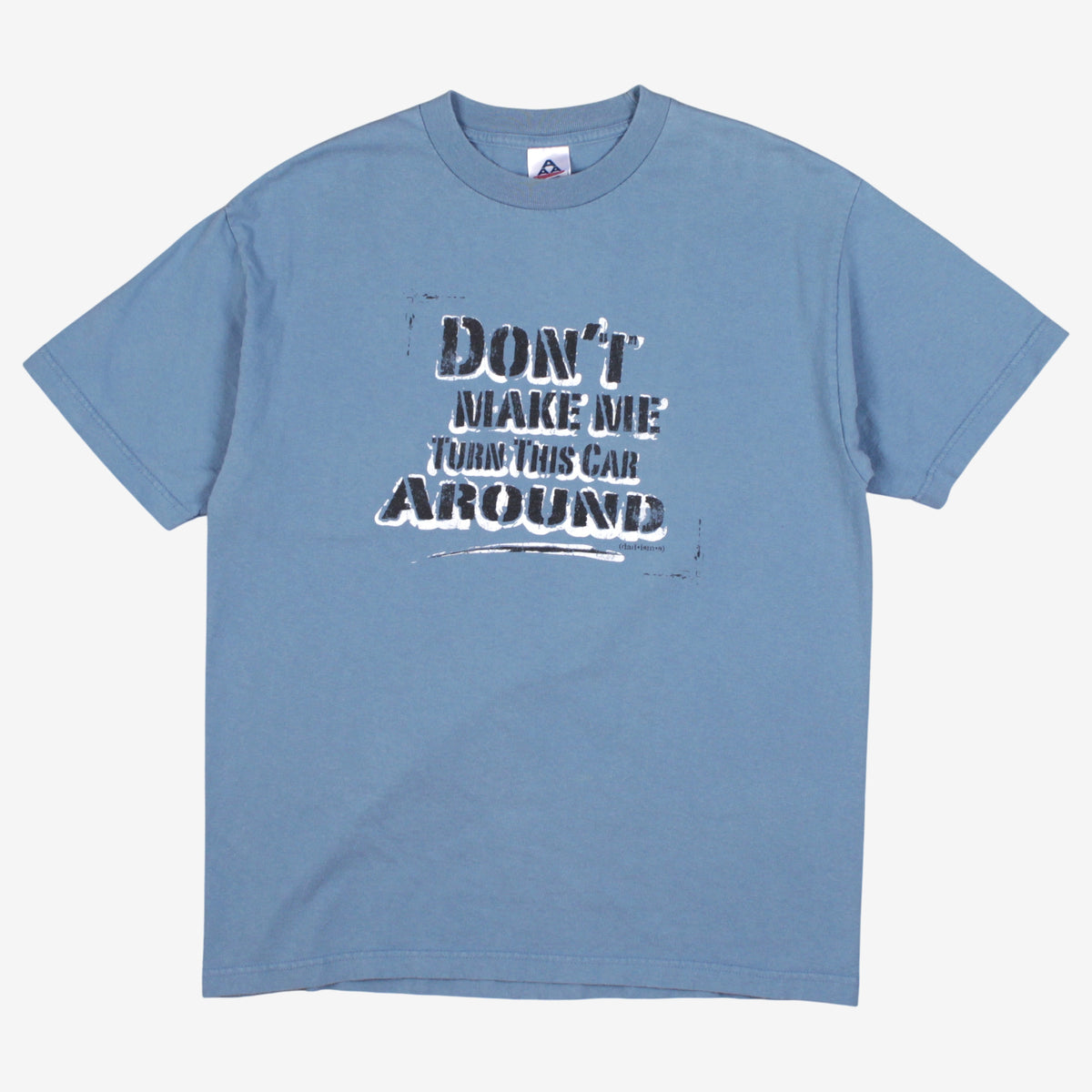 Alstyle Apparel T-shirt L Mens 00s Blue Slogan Funny Humorous Quote