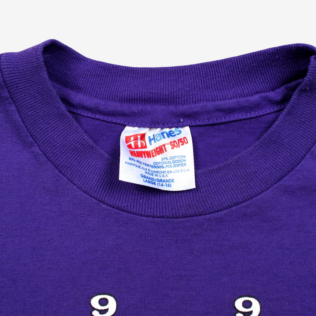 Vintage Hanes T-shirt L Womens 90s Purple Spokane Baseball Single Stitch USA