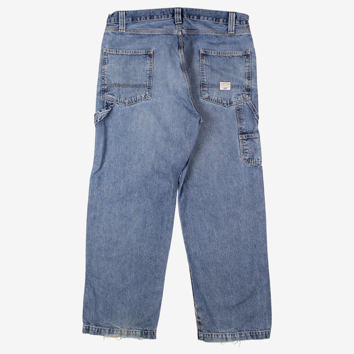 Levis Signature Carpenter Jeans 36x30 Blue Straight Faded Medium Stonewash Denim