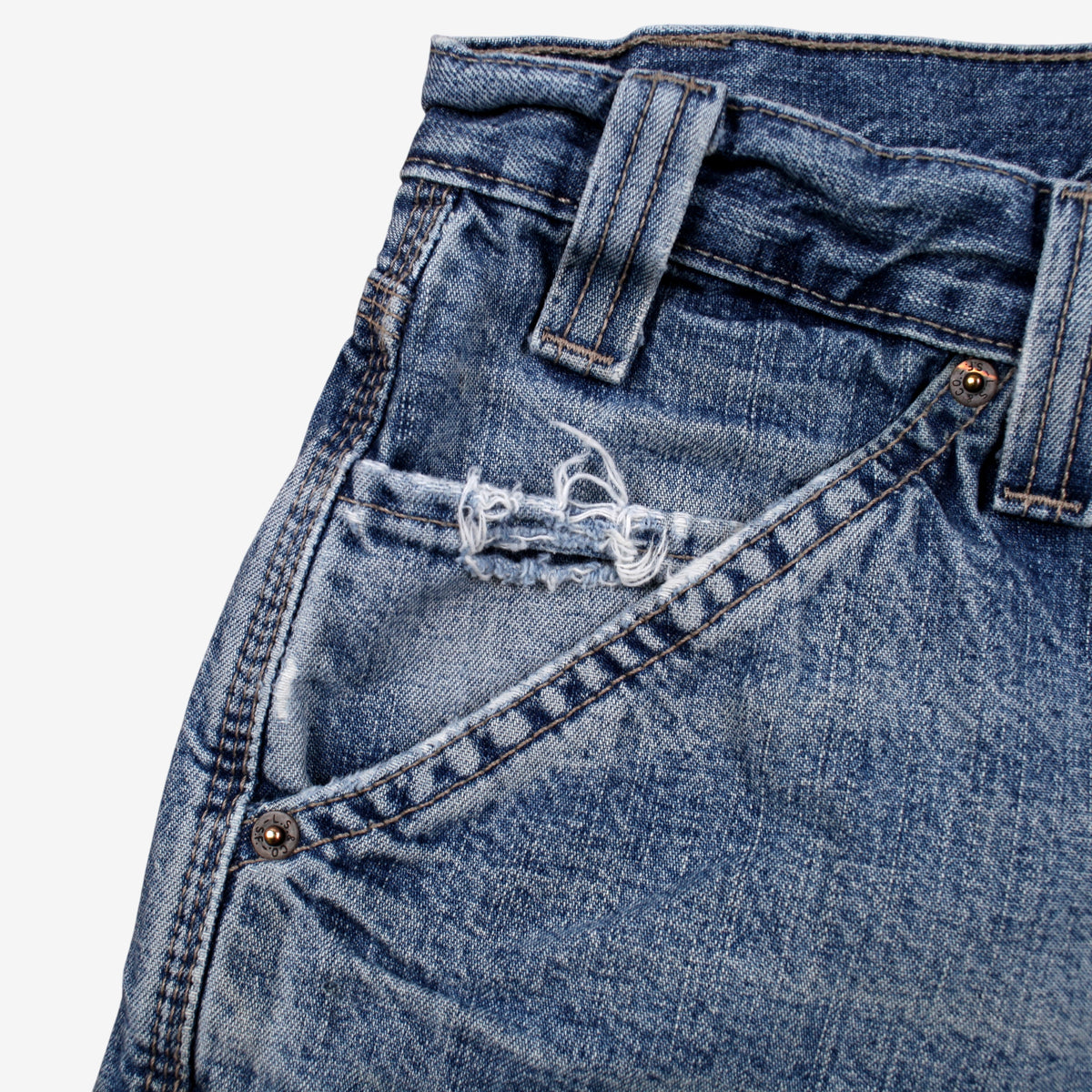 Levis Signature Carpenter Jeans 36x30 Blue Straight Faded Medium Stonewash Denim