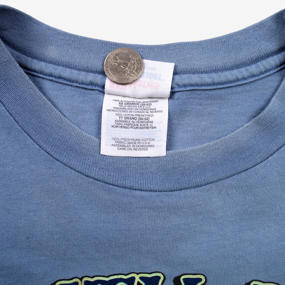Vintage Hanes T-shirt 2XL Mens Blue South Reef Fishing Marlin