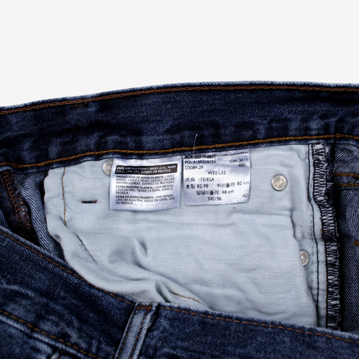 Levis 514 Jeans 32x32 Blue Regular Straight Stonewash Red Tab Denim