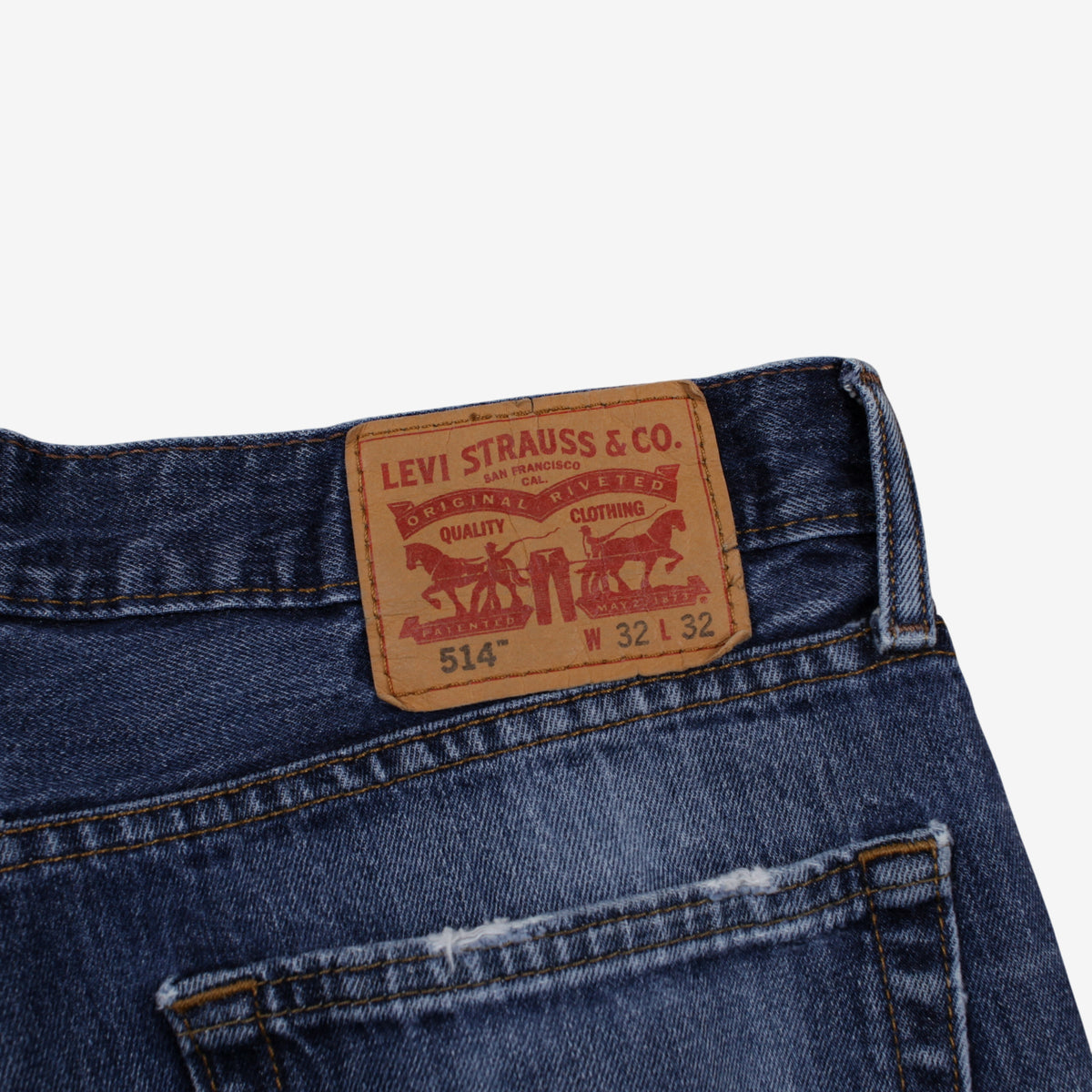 Levis 514 Jeans 32x32 Blue Regular Straight Stonewash Red Tab Denim