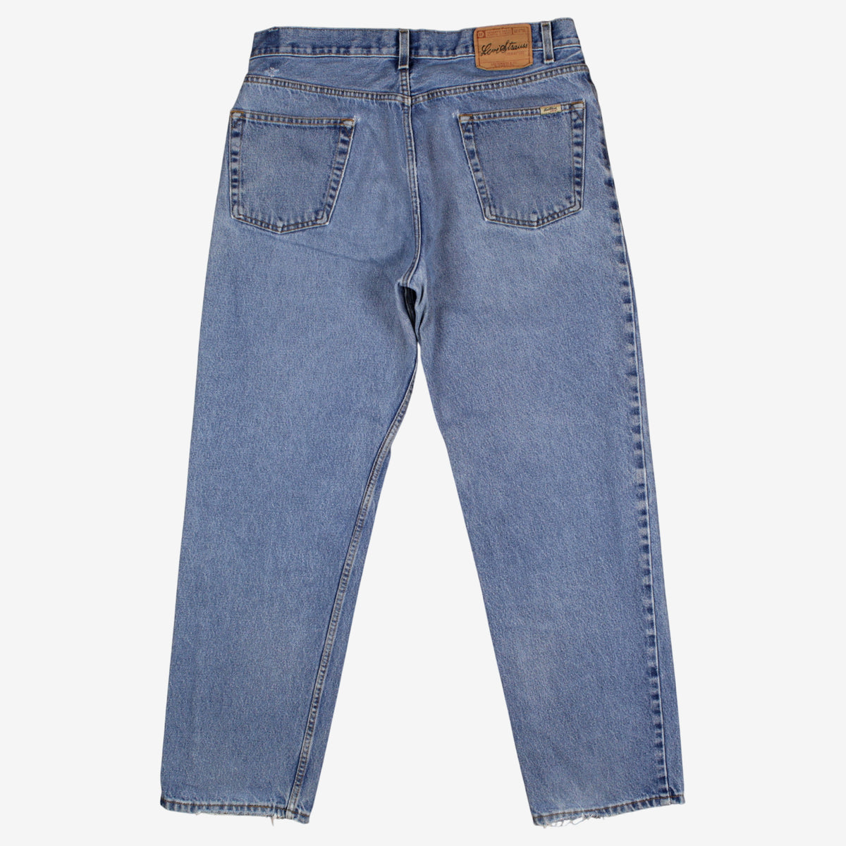 Levis Signature Jeans 36x32 Blue Strauss Relaxed Faded Stonewash Denim