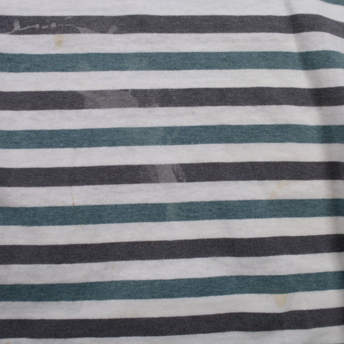 Vintage Bale Dyed Originals T-shirt L Mens 90s White Striped USA Single Stitch