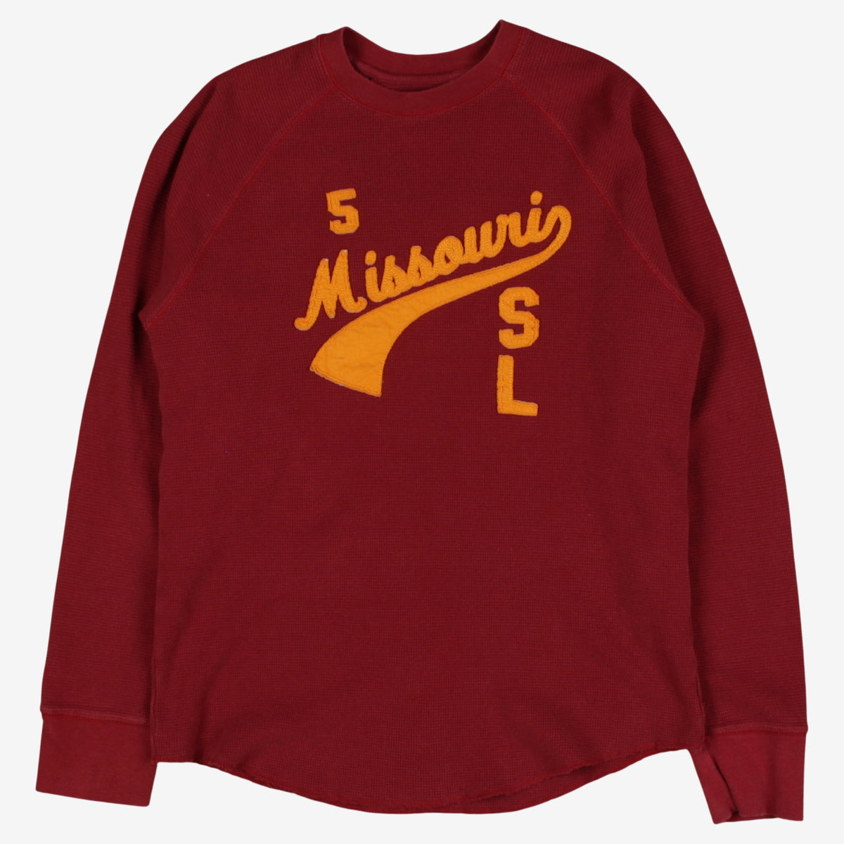 Old Navy Thermal T-shirt M Mens Red Missouri St Louis Graphic Waffle Knit