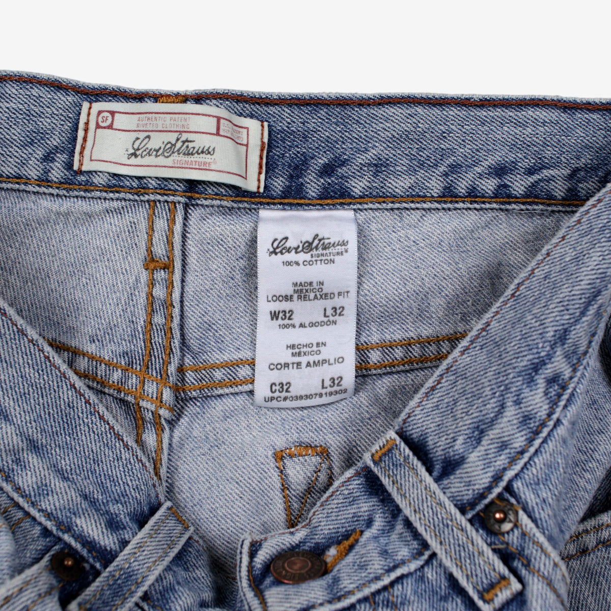 Levis Signature Jeans 32x32 Blue Loose Relaxed Faded Mid Rise Zip Denim